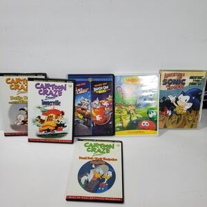 Kids Cartoon DVD Lot Tom and Jerry Sonic VeggieTales Cartoon Craze 6 Disc Set